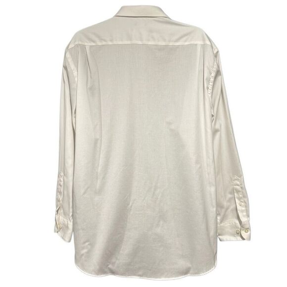 Awearness Kenneth Cole Slim Non-Iron White Dress Button Up Down Shirt Men’s 17.5 - Picture 2 of 4
